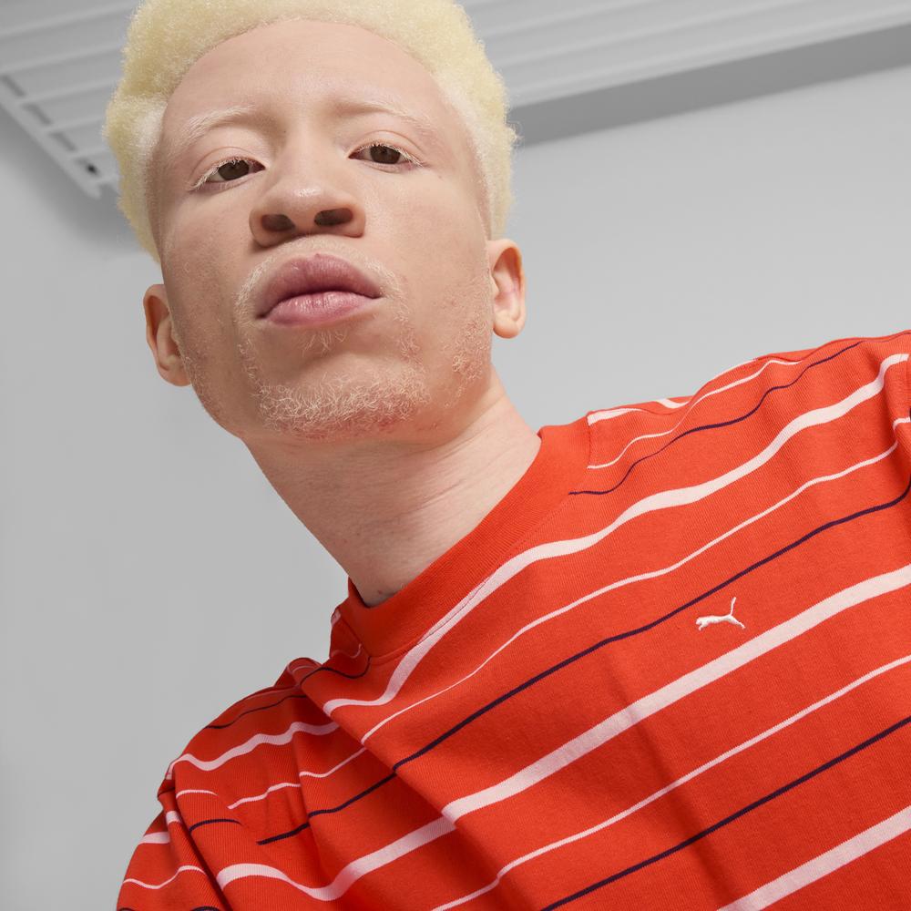 PUMA 流行系列MMQ條紋短袖T恤 男性