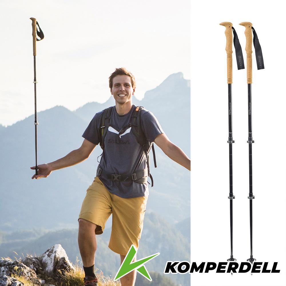 【Komperdell 奧地利】超輕雲量級全碳纖登山越野跑杖(175236810-S黑/健行登山/碳纖輕量/單支入)