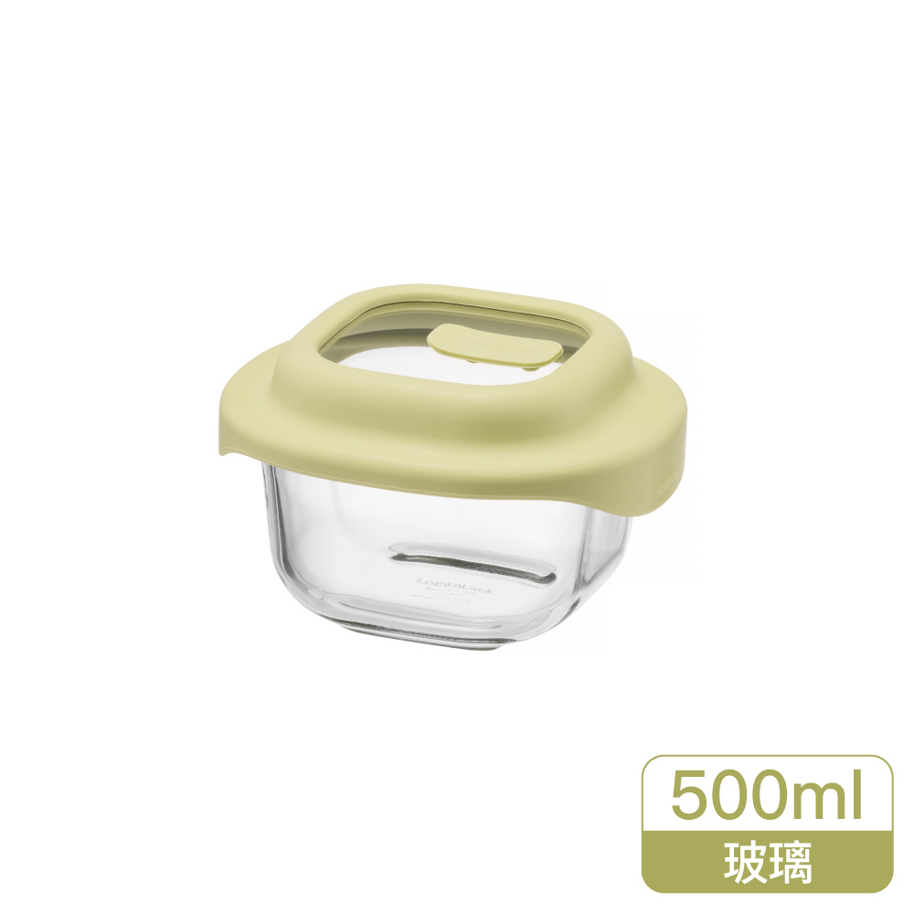樂扣樂扣好煮藝矽膠耐熱玻璃調理盒500ml/綠色(LNG481)