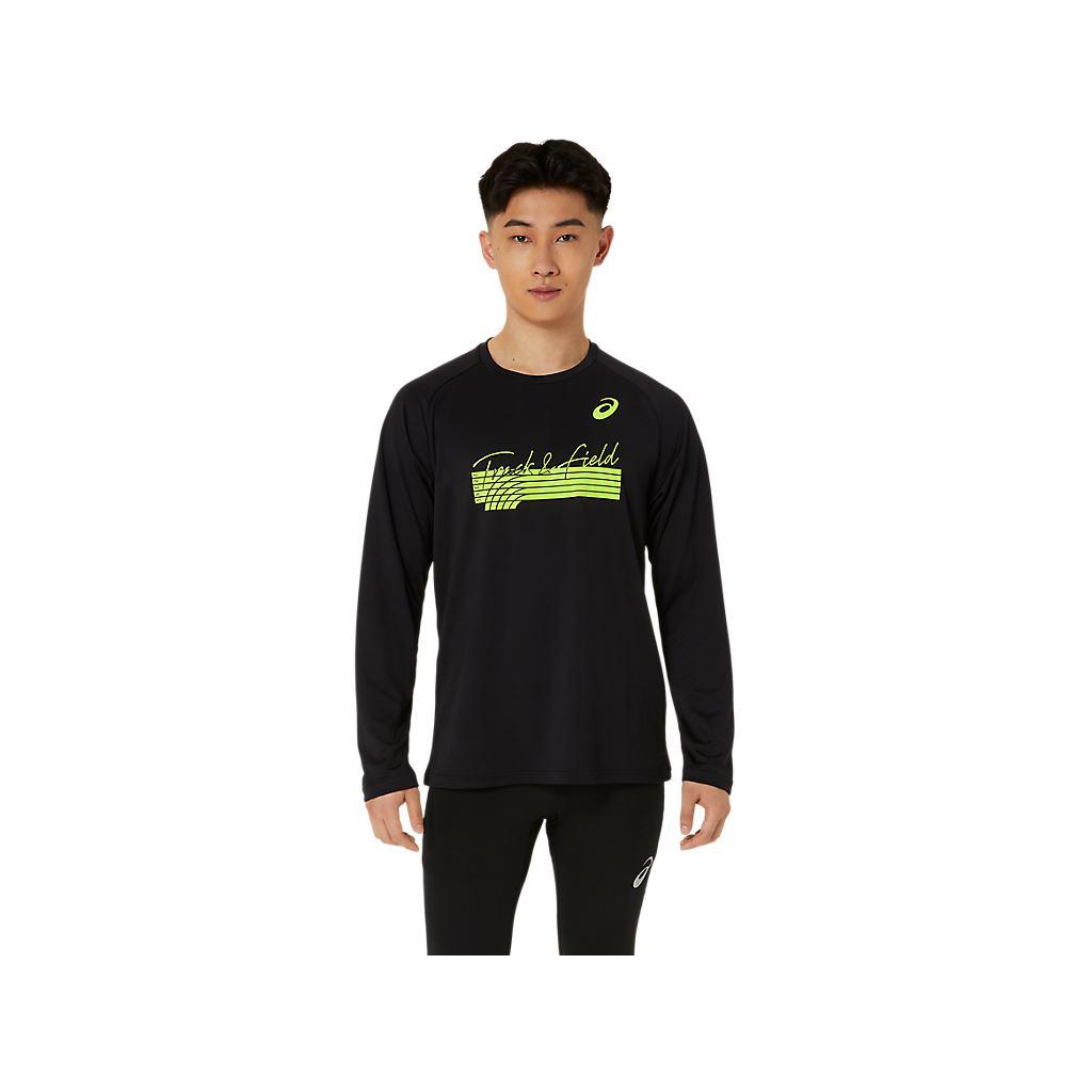 田徑長袖上衣 男款 亞洲版 田徑上衣 2091A717-001