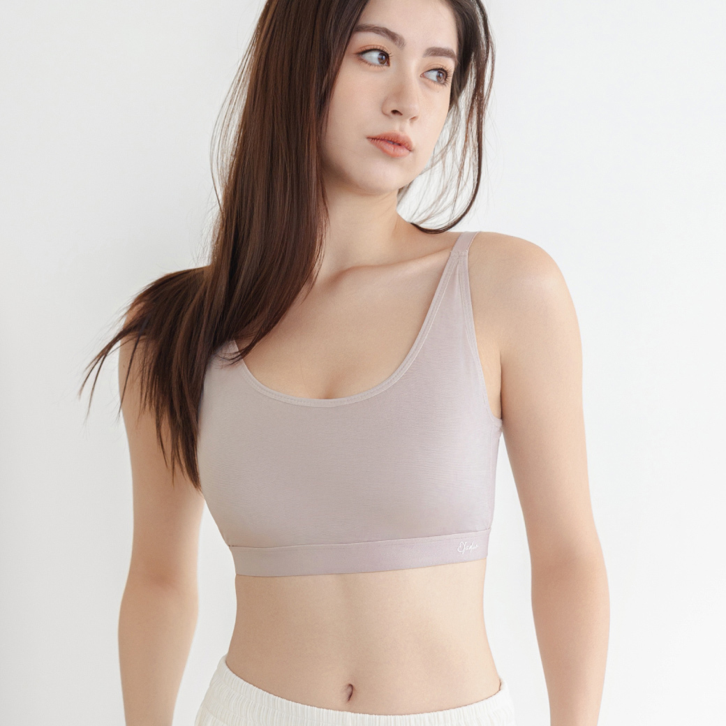 M-XXL 涼感舒適日記・降溫透氣無鋼圈內衣 ｜奶茶膚 #9011