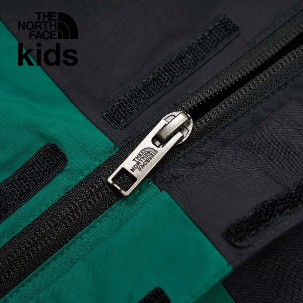 The North Face北面兒童綠色防水舒適保暖連帽衝鋒衣｜873SNL1