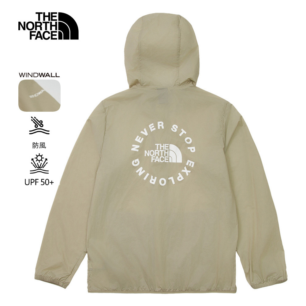 【10/27 00點限時搶購】The North Face北面男款UPF棕色防風防曬連帽外套｜8