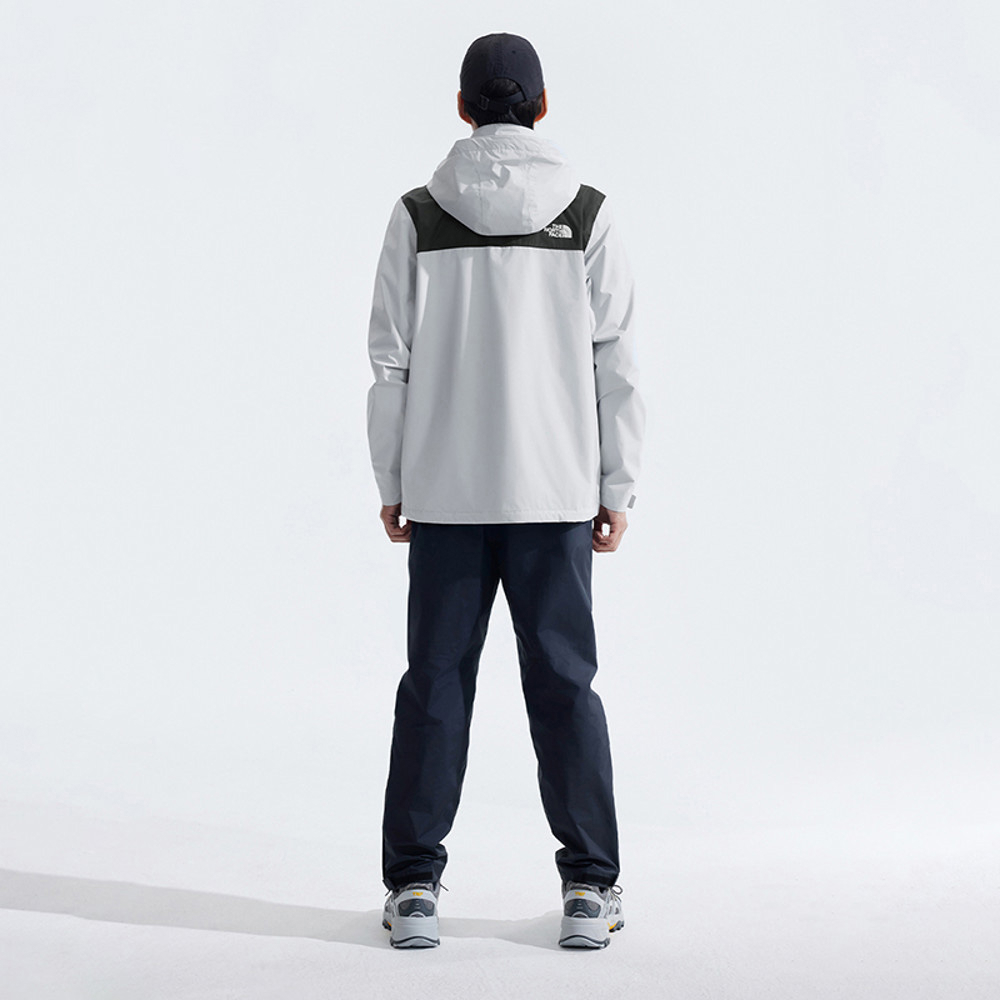 【限時搶購】男款灰黑拼接防水透氣保暖可調節收納連帽衝鋒衣｜88FRC3F