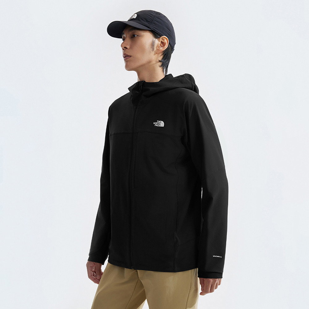 【10/26 00點限時搶購】The North Face北面男款黑色防風防潑水連帽外套｜89TK4H0