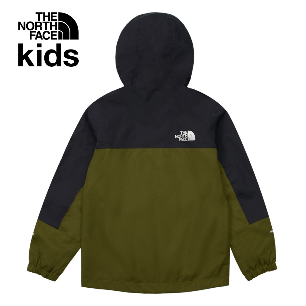 【限時搶購】兒童綠色防水透氣連帽衝鋒衣｜8A48PIB