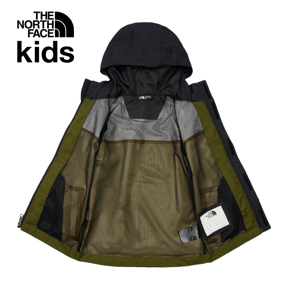 【限時搶購】兒童綠色防水透氣連帽衝鋒衣｜8A48PIB