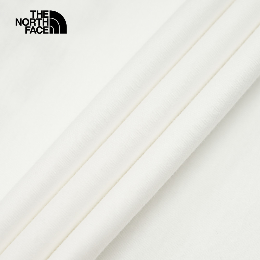 The North Face北面男款白色吸濕排汗品牌LOGO長袖T恤｜8AMJFN4