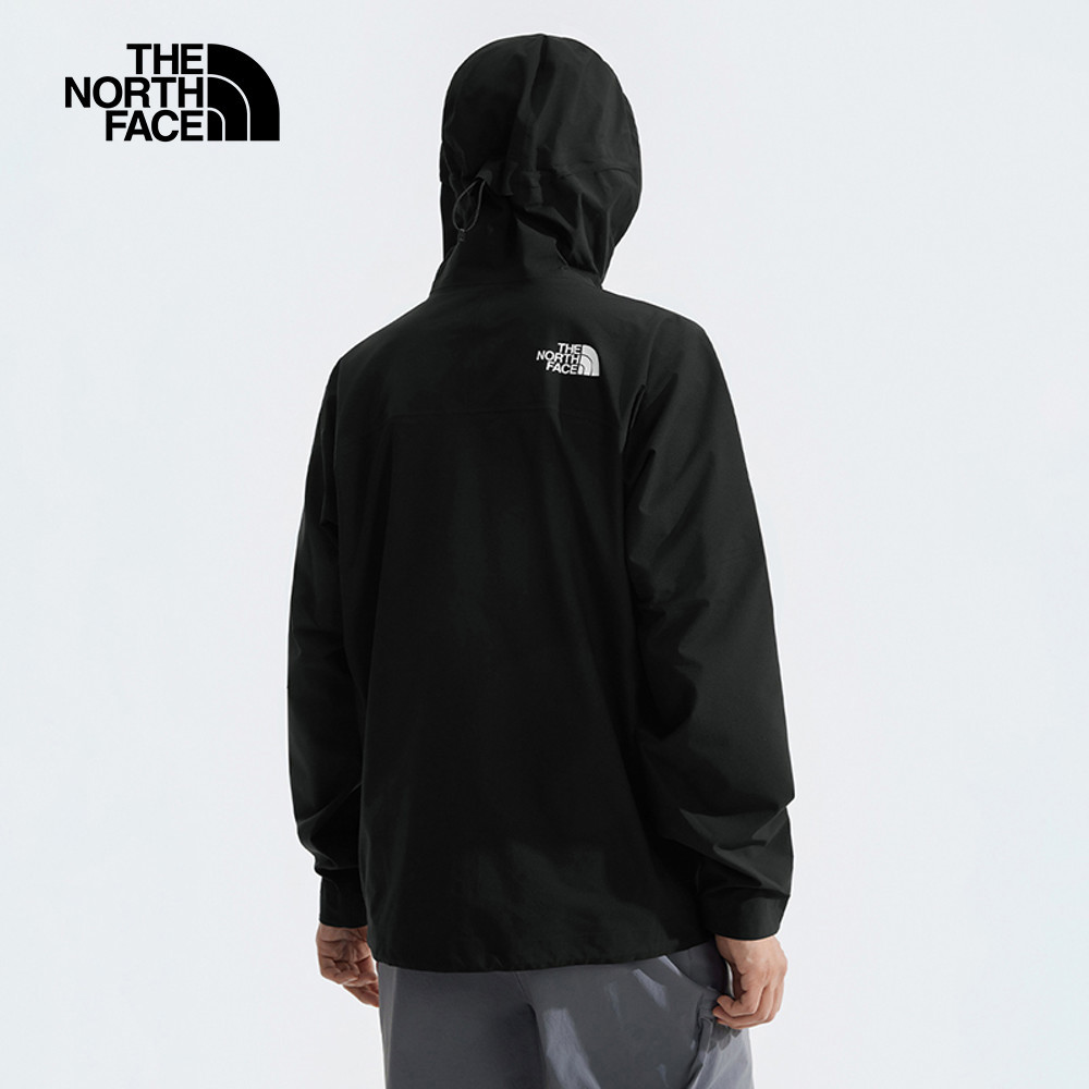 【10/26 00點限時搶購】The North Face北面男款黑色防水透氣防潑水可調節可打包連帽衝鋒衣｜8AMZJK3