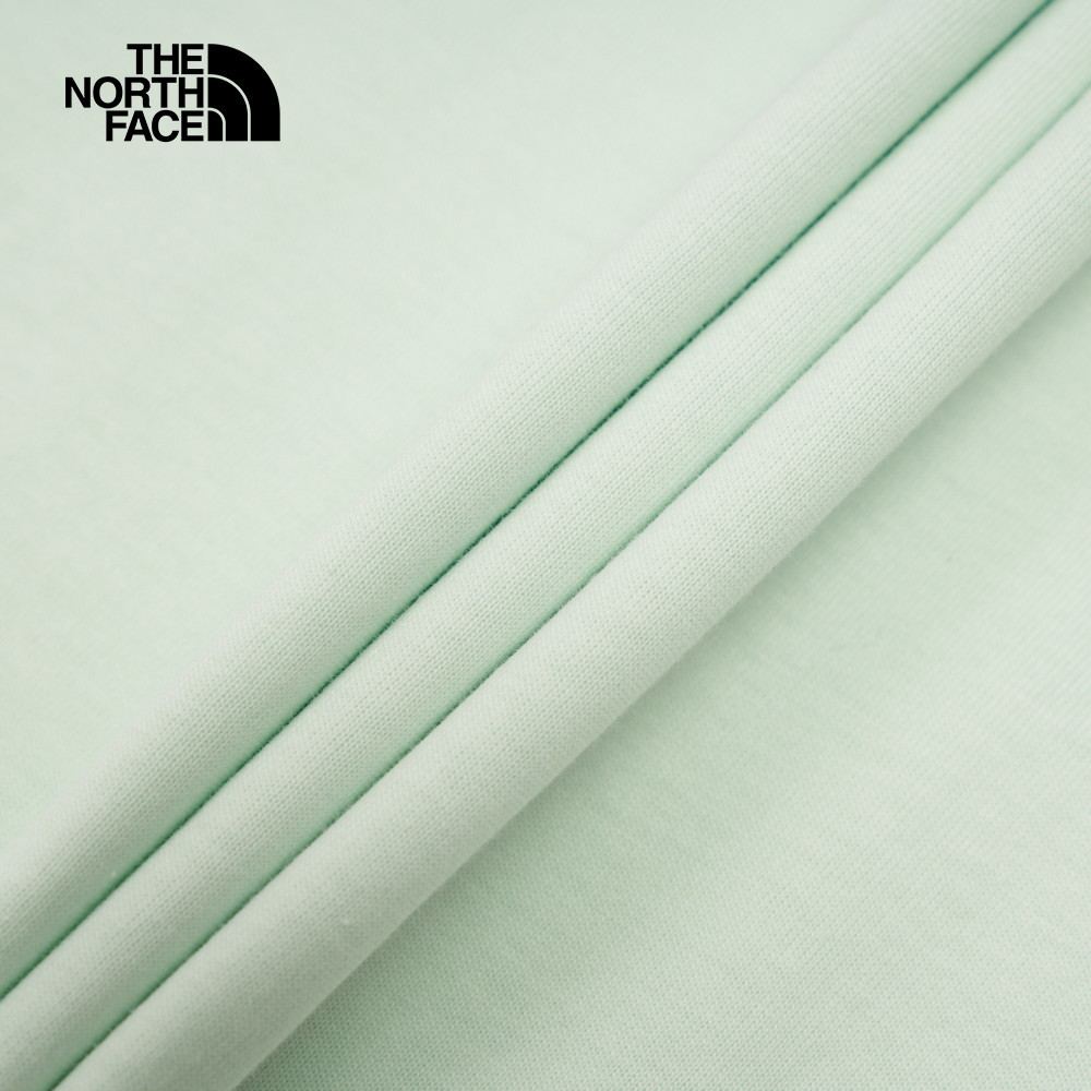 【限時搶購】男款綠色純棉舒適透氣山峰天空抽象印花短袖T恤｜8AT31OF