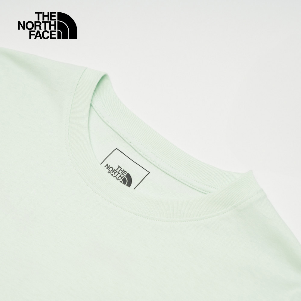 【限時搶購】男款綠色純棉舒適透氣山峰天空抽象印花短袖T恤｜8AT31OF