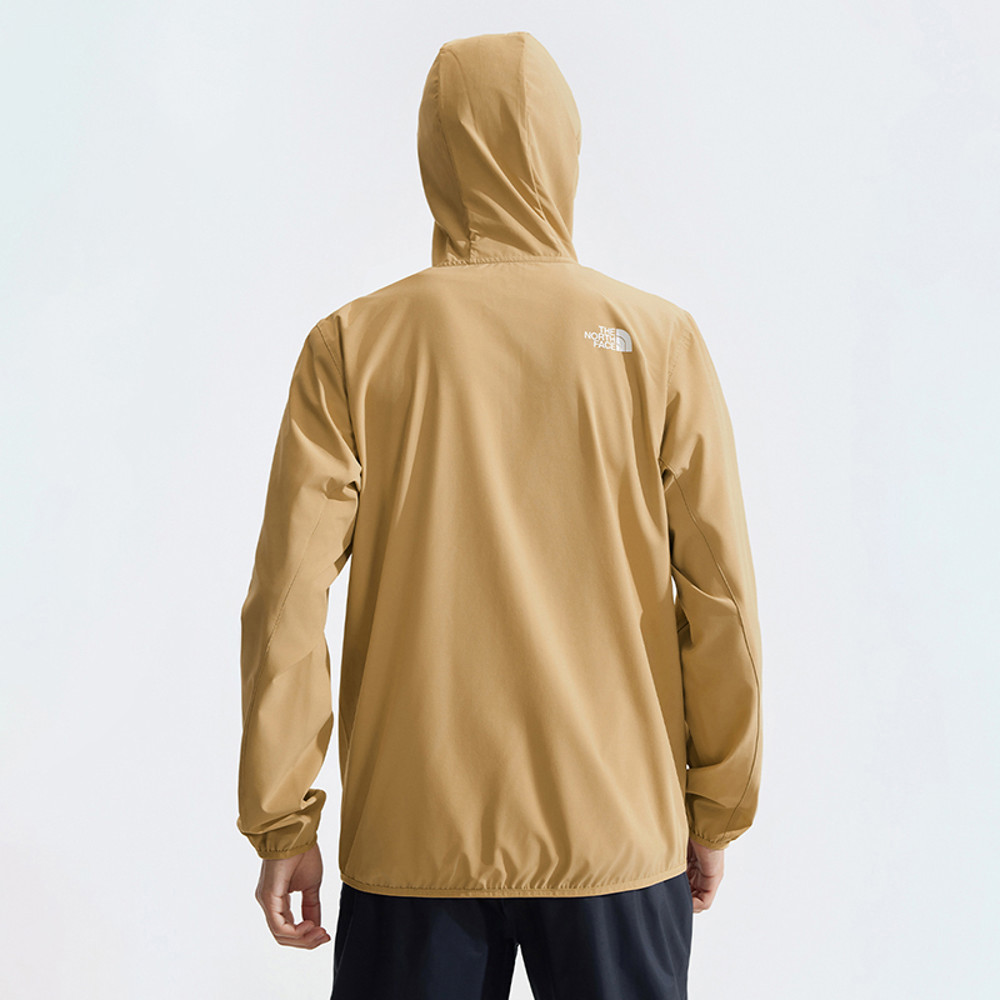 【10/24 00點週末限定】The North Face北面男款UPF卡其色防風防潑水防曬連帽外套｜7WCYLK5