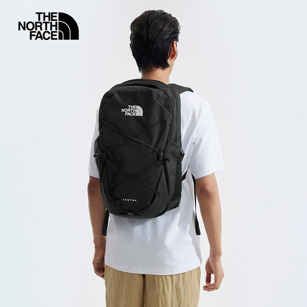 The North Face北面男女款黑色戶外休閒後背包｜3VXF4H0