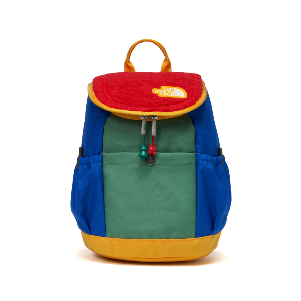 The North Face北面兒童多色拼接繽紛幾何翻蓋式拉鍊後背包｜52VWATM