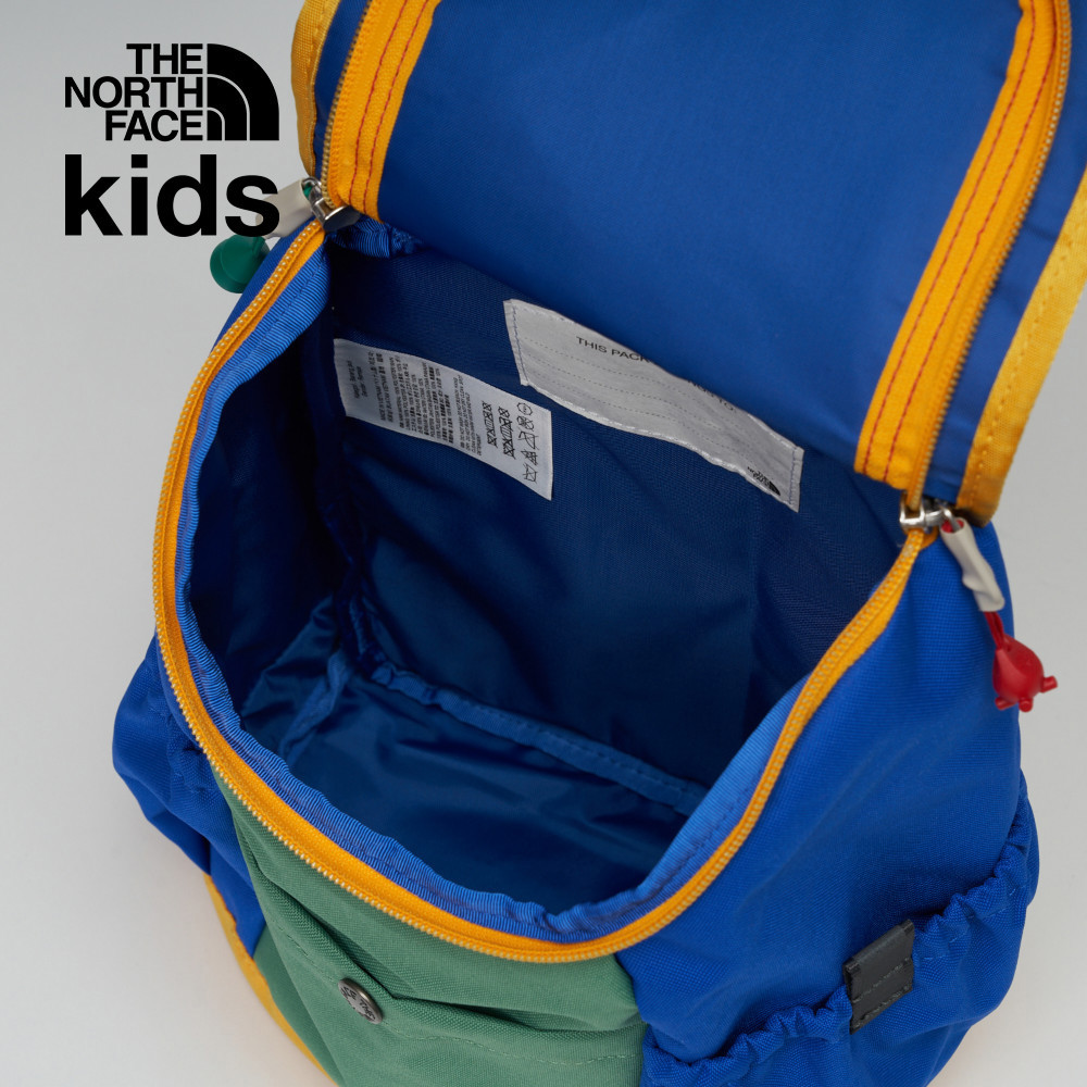 The North Face北面兒童多色拼接繽紛幾何翻蓋式拉鍊後背包｜52VWATM