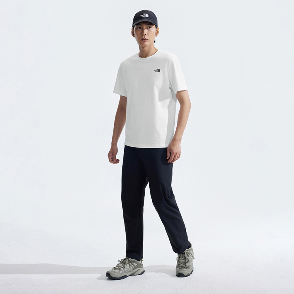 The North Face北面男款白色吸濕排汗短袖T恤｜89QVFN4