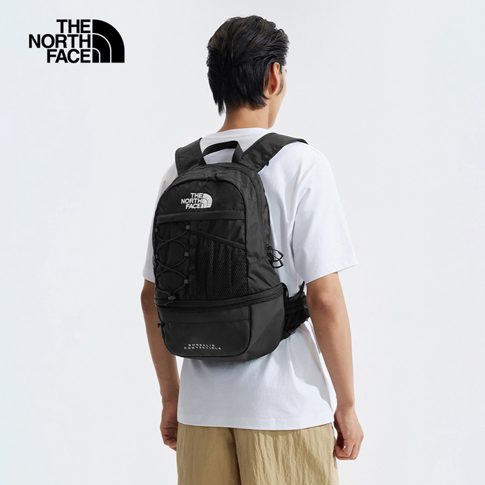 The North Face北面男女款黑色舒適背負大容量兩用設計後背包｜88TKKX7