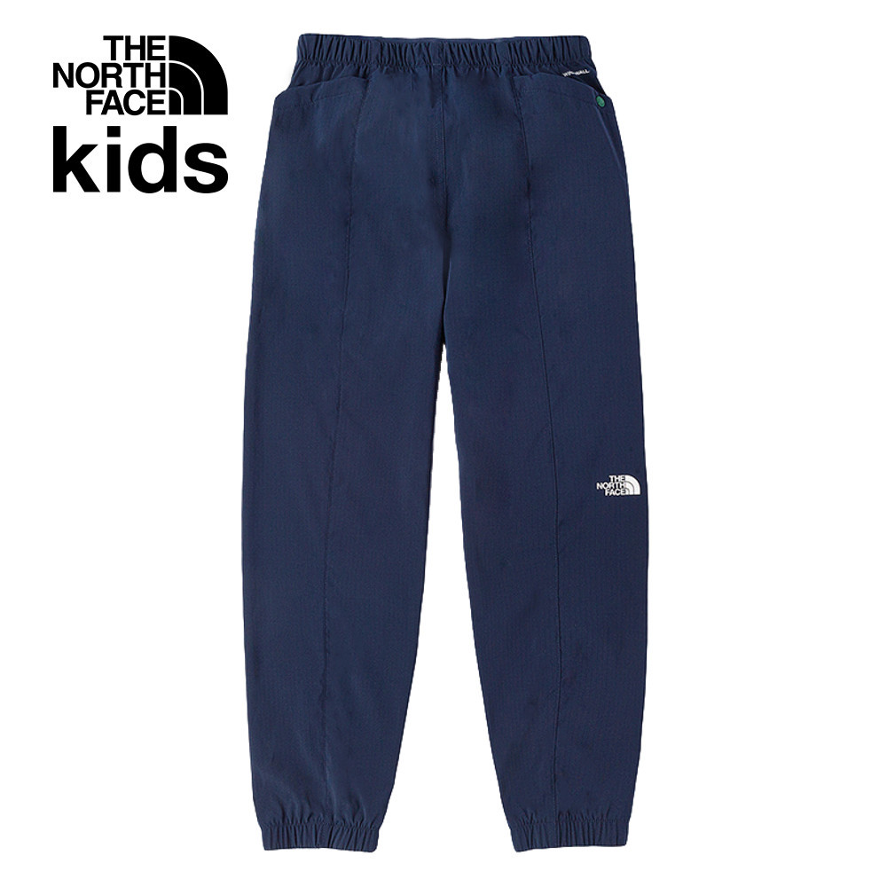The North Face北面兒童UPF藍色防風防曬防潑水彈力褲腰縮口褲｜89XD8K2