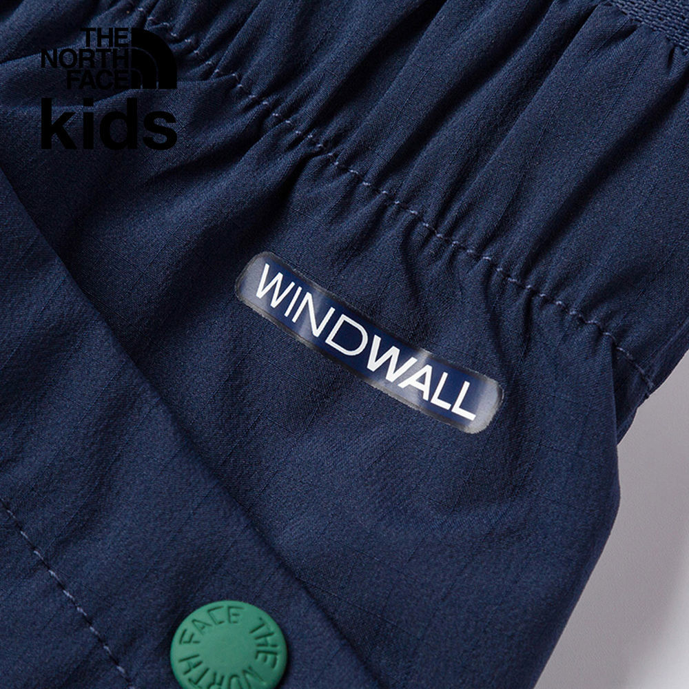 The North Face北面兒童UPF藍色防風防曬防潑水彈力褲腰縮口褲｜89XD8K2