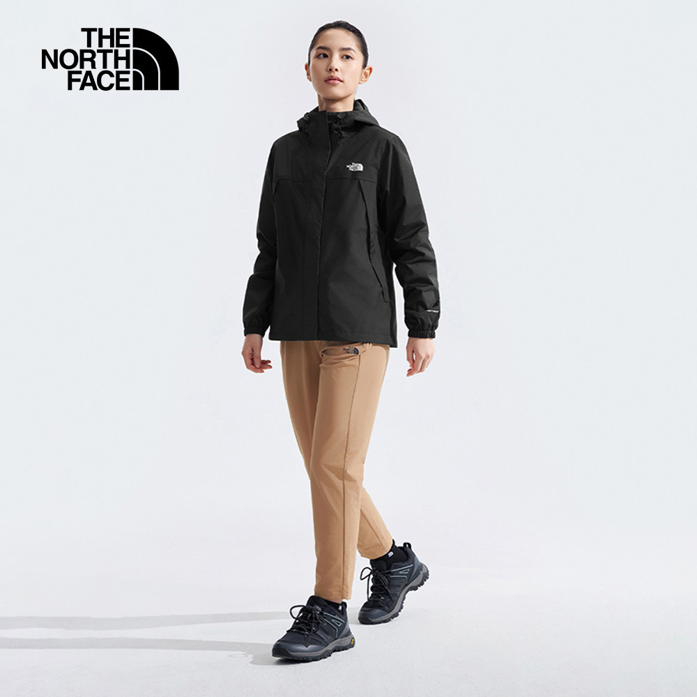 【限時搶購】女款黑色防水透氣連帽衝鋒衣｜5K2X4H0