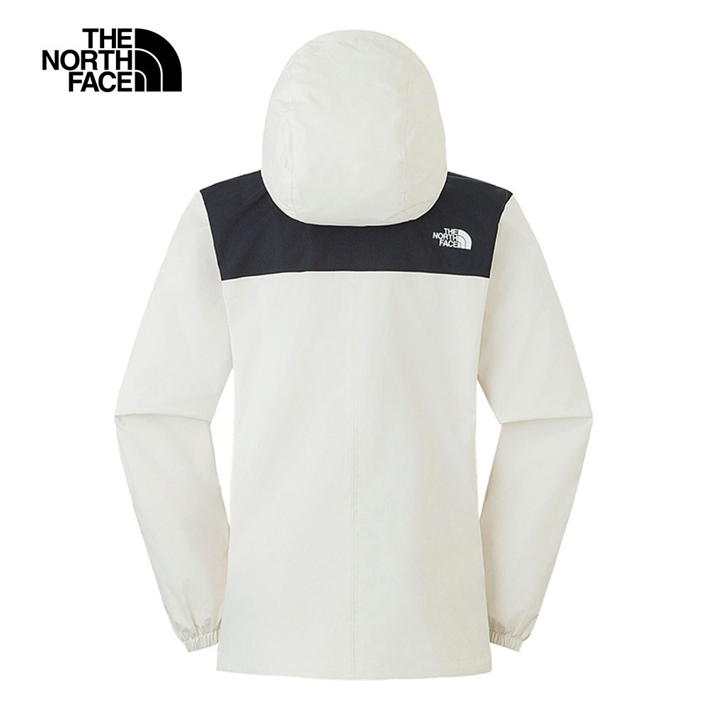 【限時搶購】女款米白色防水透氣連帽衝鋒衣｜5K2XROU