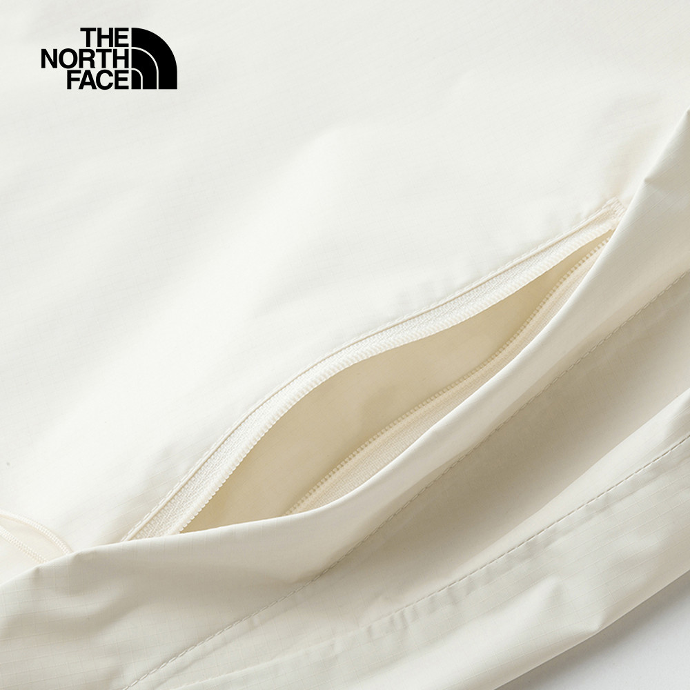 【限時搶購】女款米白色防水透氣連帽衝鋒衣｜5K2XROU