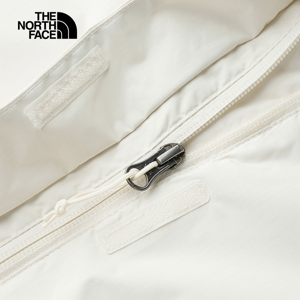 【限時搶購】女款米白色防水透氣連帽衝鋒衣｜5K2XROU