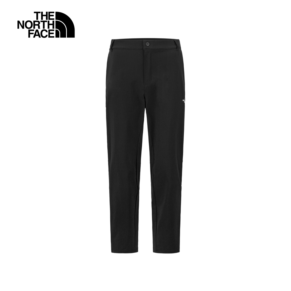 The North Face北面男款黑色防潑水舒適品牌LOGO休閒長褲｜83OO4H0