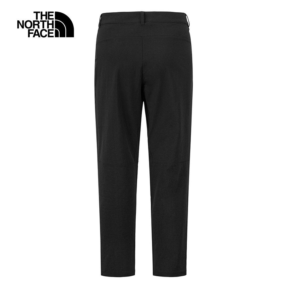 The North Face北面男款黑色防潑水舒適品牌LOGO休閒長褲｜83OO4H0
