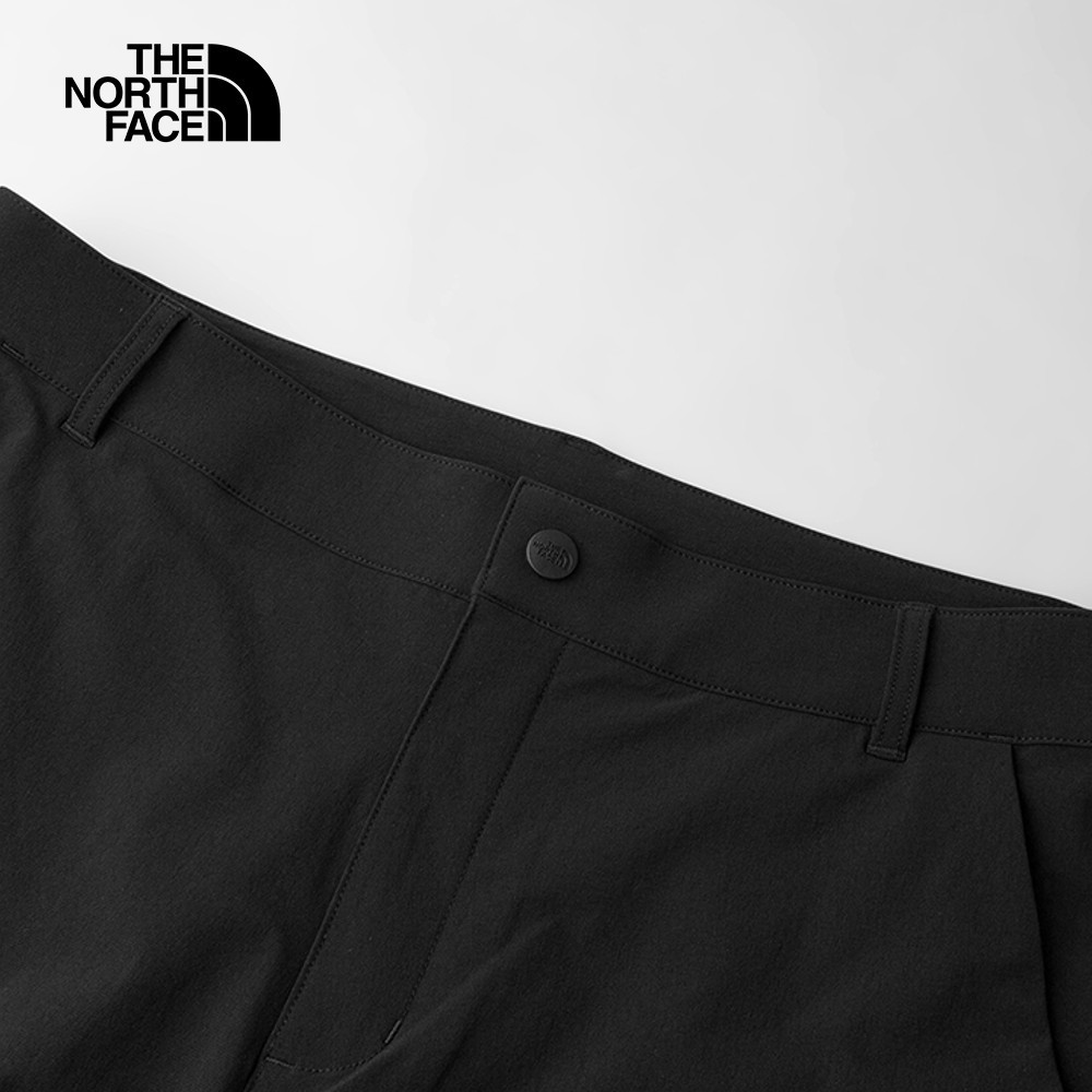 The North Face北面男款黑色防潑水舒適品牌LOGO休閒長褲｜83OO4H0