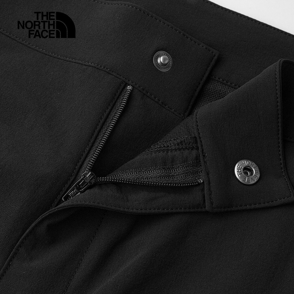 The North Face北面男款黑色防潑水舒適品牌LOGO休閒長褲｜83OO4H0