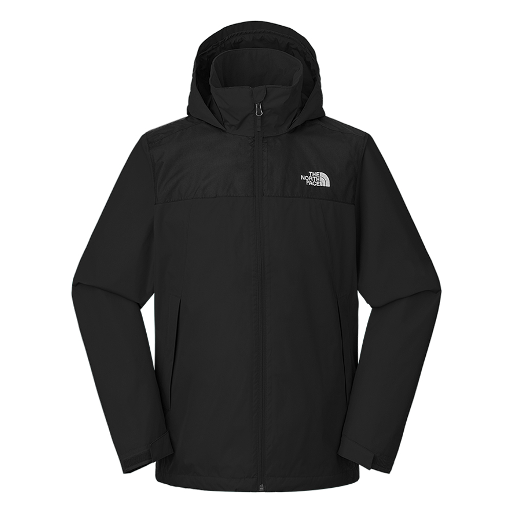 【限時搶購】男款黑色防水透氣保暖可調節收納連帽衝鋒衣｜88FR4H0