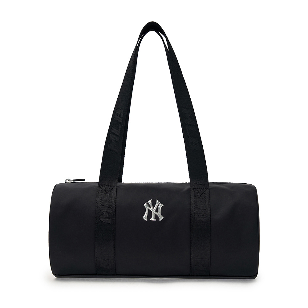 MLB 輕量尼龍 圓筒包 運動肩背包 手提包 紐約洋基隊 (3ABQL024N-50BKS)