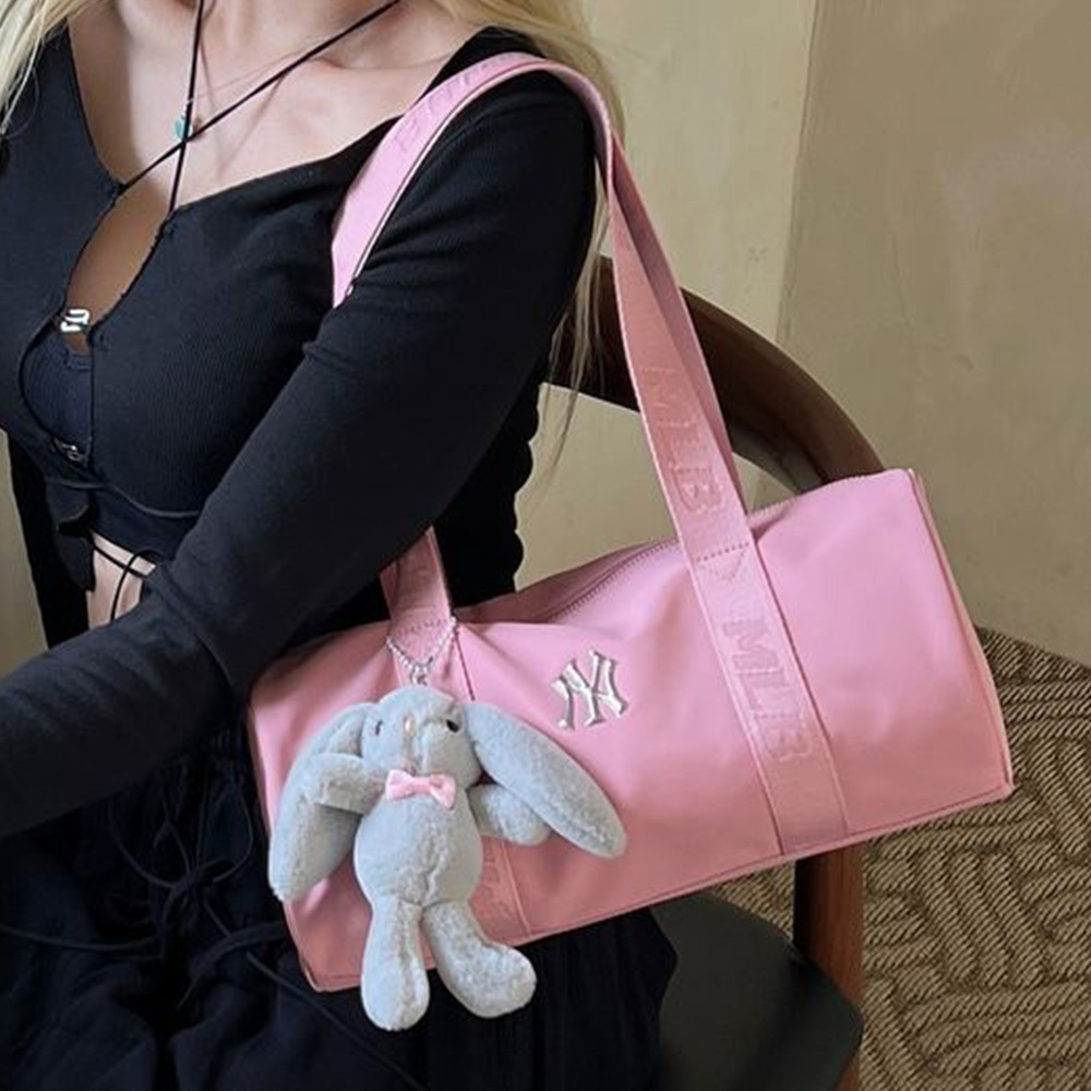 MLB Korea MLB 輕量尼龍 圓筒包 運動肩背包 手提包 紐約洋基隊 (3ABQL024N-