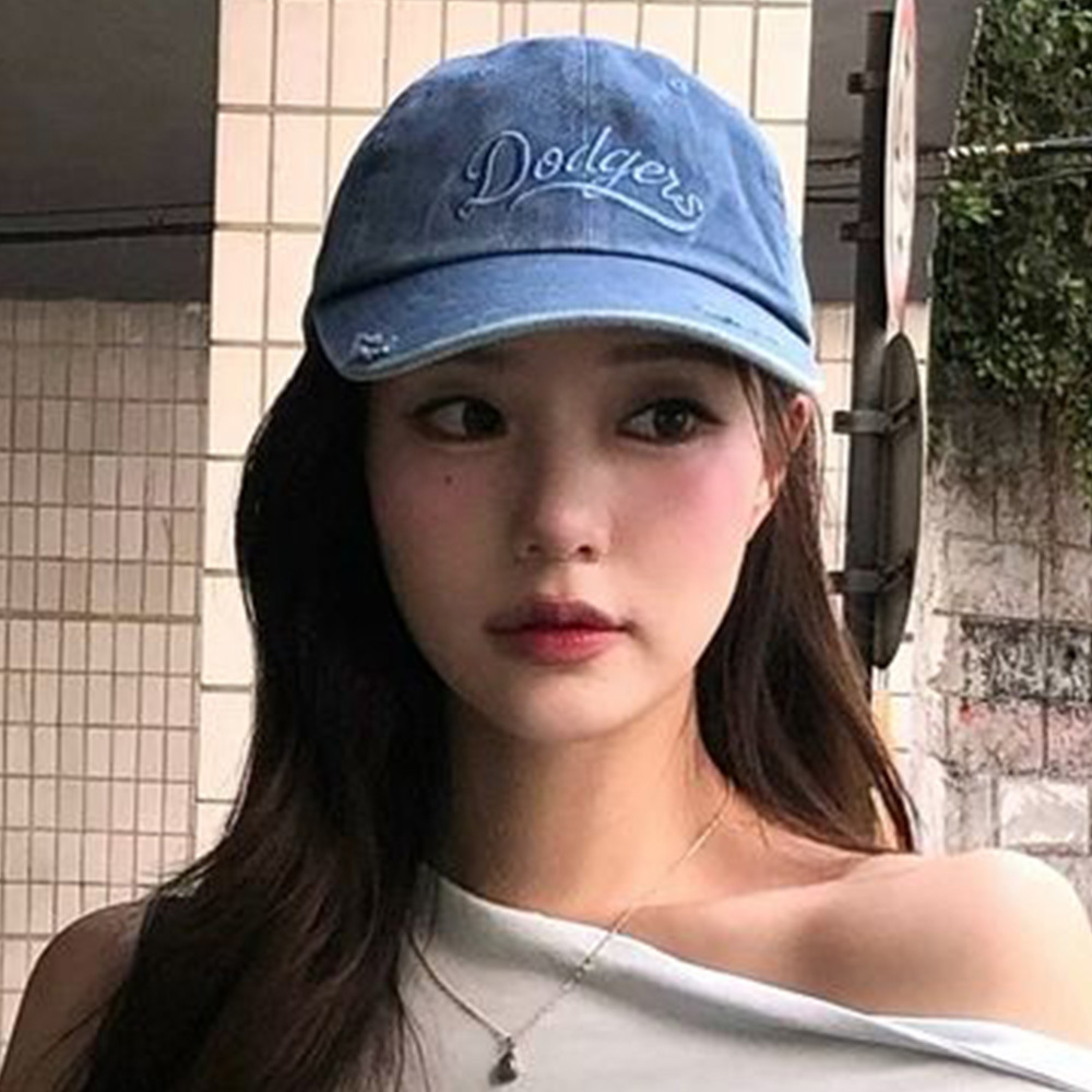 MLB 可調式牛仔丹寧軟頂棒球帽 Varsity系列 洛杉磯道奇隊 (3ACPVL64N-07INP