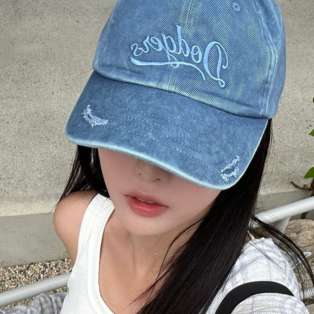 MLB 可調式牛仔丹寧軟頂棒球帽 Varsity系列 洛杉磯道奇隊 (3ACPVL64N-07INP)