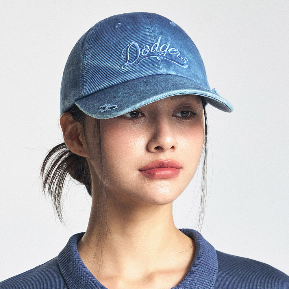 MLB 可調式牛仔丹寧軟頂棒球帽 Varsity系列 洛杉磯道奇隊 (3ACPVL64N-07INP)