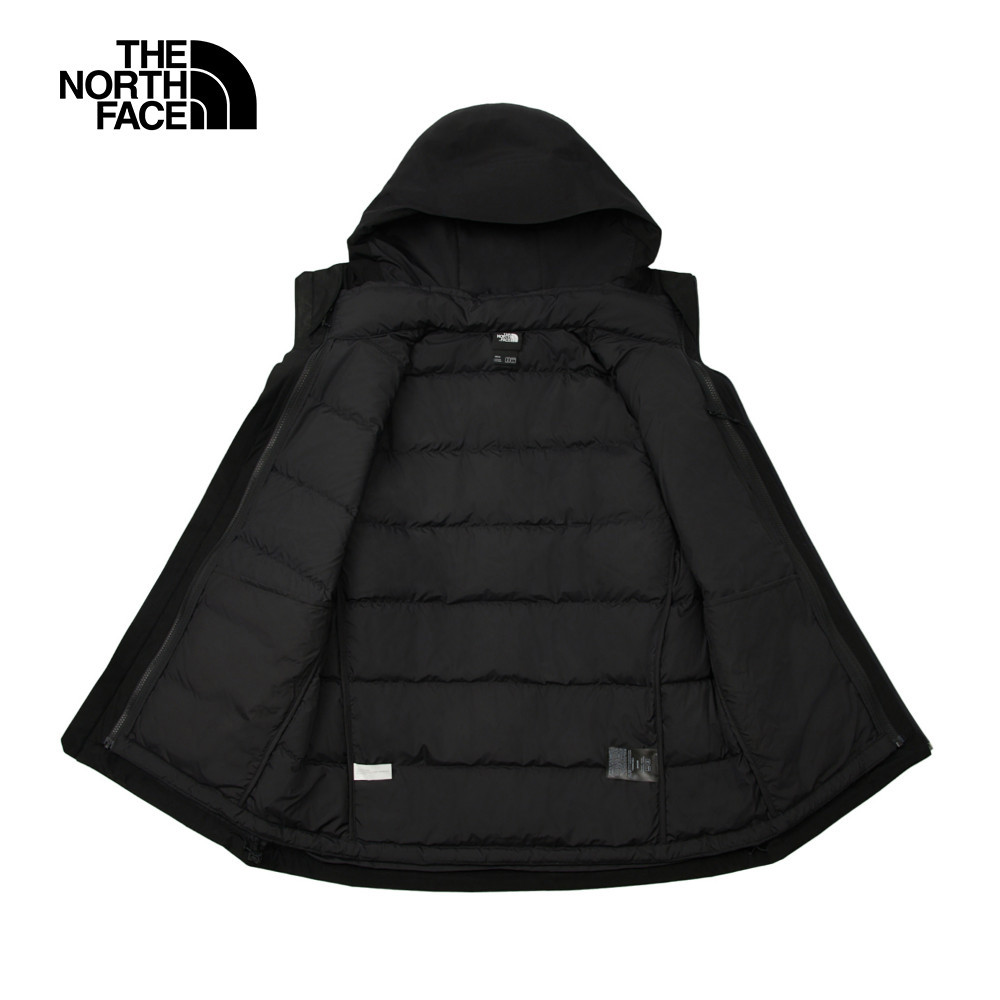 The North Face北面男款黑色Gore-Tex防水防風透氣保暖連帽羽絨內裡三合一外套｜83RR4H0