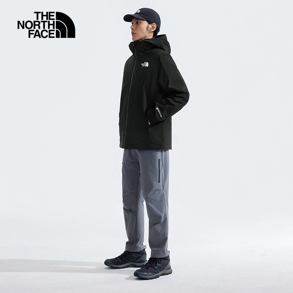 The North Face北面男款黑色Gore-Tex防水防風透氣保暖連帽羽絨內裡三合一外套｜83RR4H0