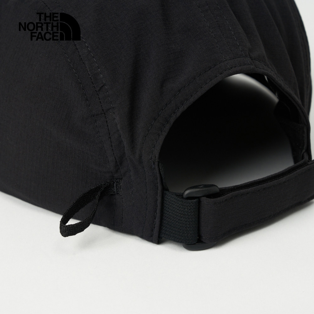 The North Face北面男女款黑色防潑水舒適透氣可收納休閒運動帽｜8CTFJK3