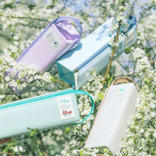 KOKUYO Little Woods 大筆袋-綠/紫/米/藍