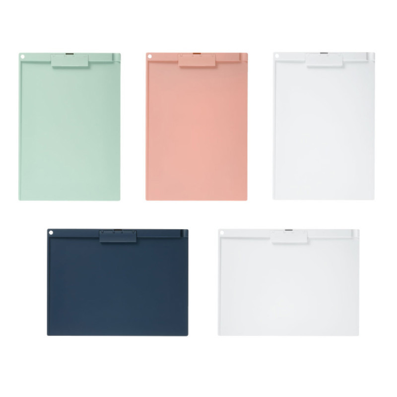 KOKUYO 薄型靜音板夾(A4)-橫向深藍/橫向白/直式綠/直式粉/直式白