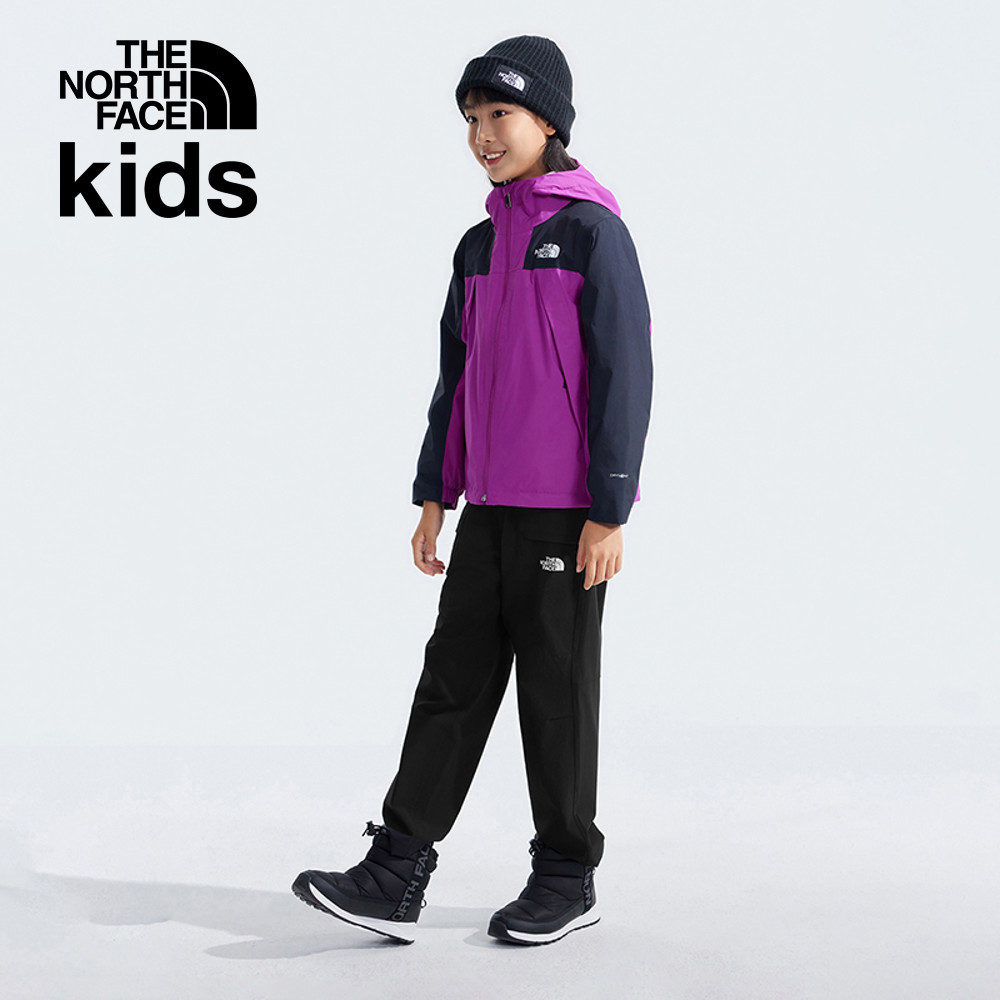 The North Face北面兒童黑色吸濕排汗涼感防曬休閒長褲｜87Z2JK3