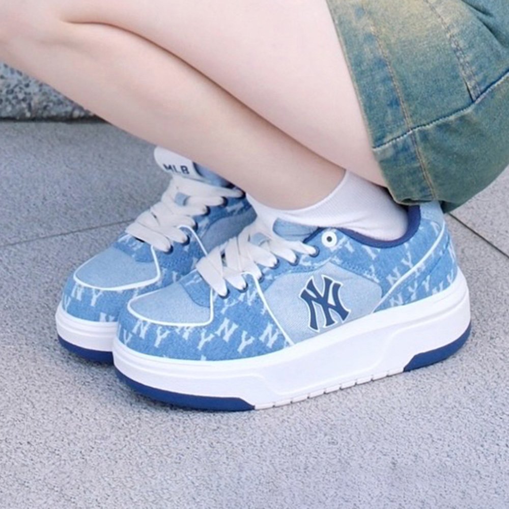 MLB Korea MLB 牛仔丹寧Monogram老爹鞋 學長鞋 Chunky Liner系列 紐約洋基