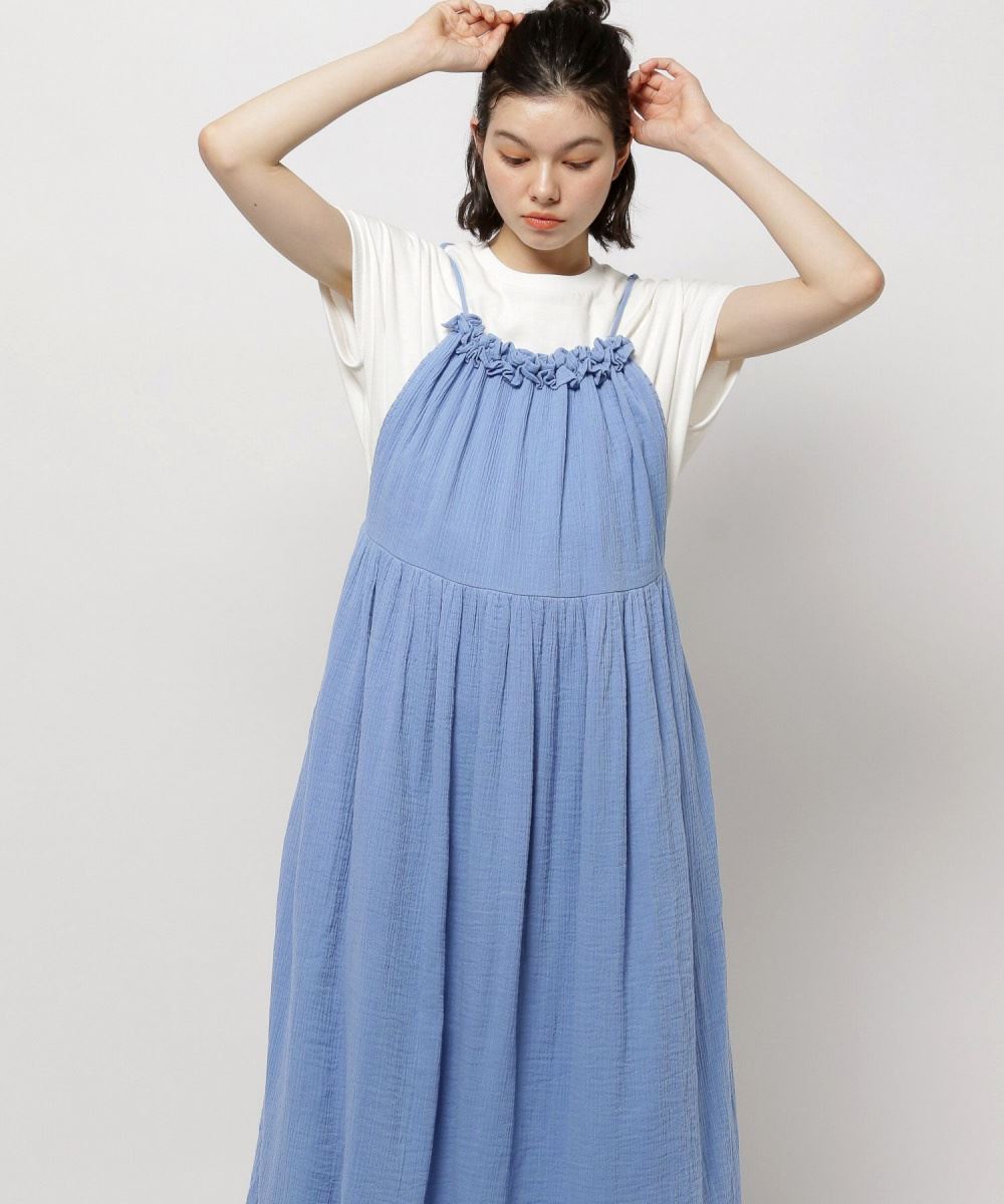 niko and女INDIA IS BEAUTIFUL系列胸前荷葉邊細肩連身洋裝-二色-118134