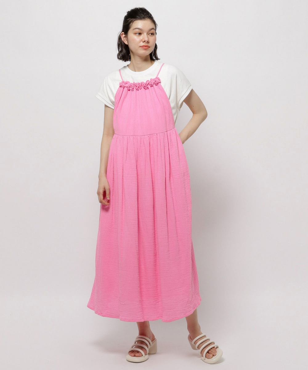 niko and女INDIA IS BEAUTIFUL系列胸前荷葉邊細肩連身洋裝-二色-118134