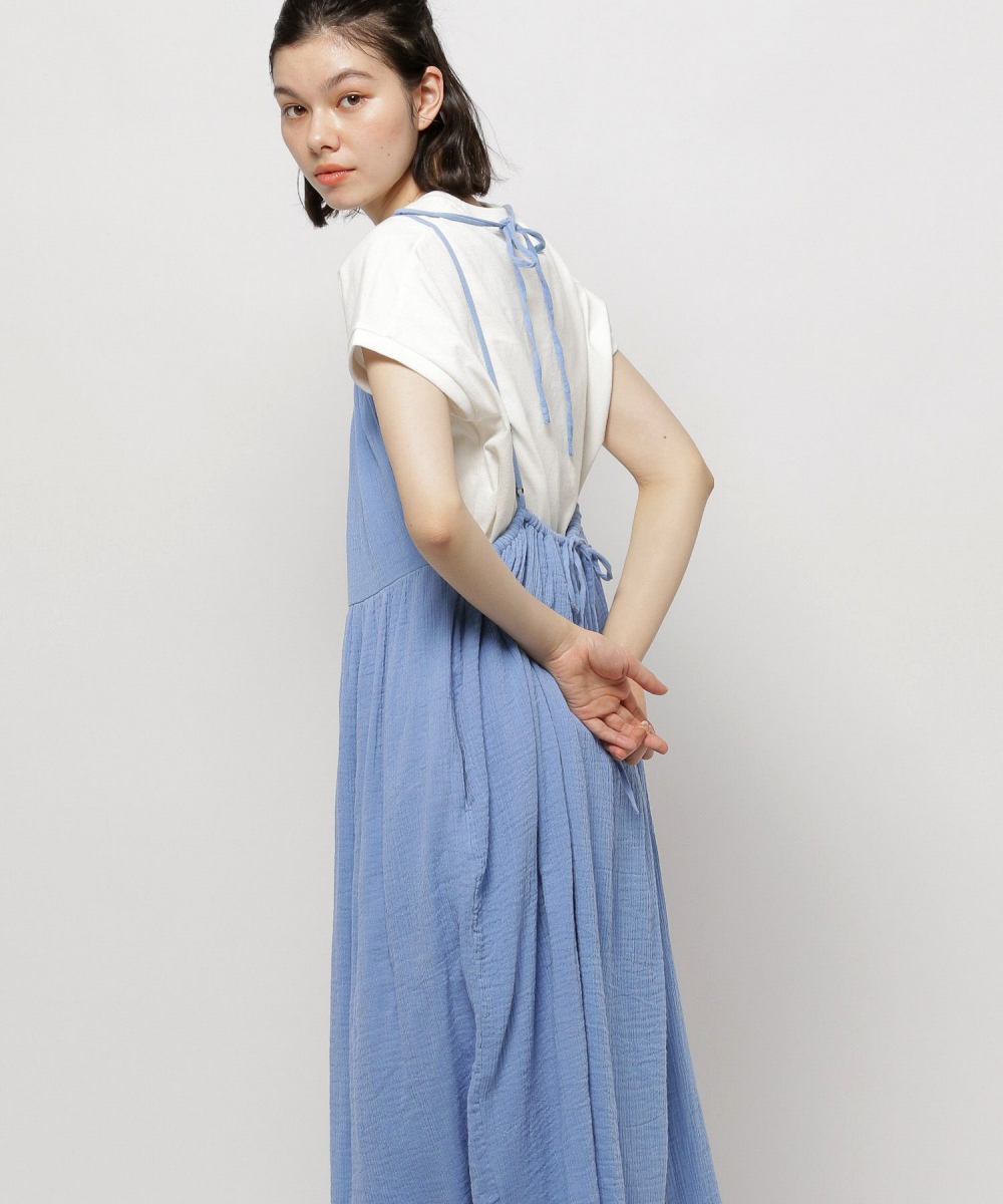 niko and女INDIA IS BEAUTIFUL系列胸前荷葉邊細肩連身洋裝-二色-118134