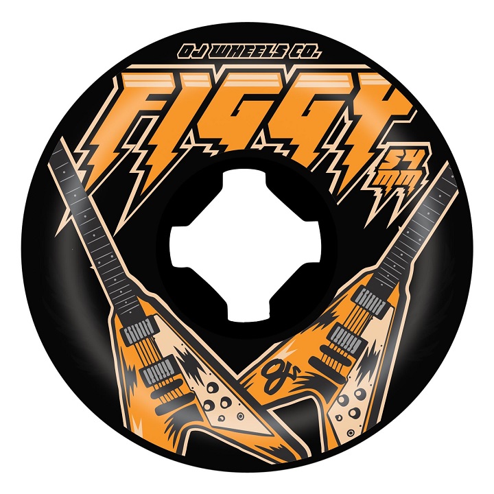 【OJ WHEELS】硬輪偏軟 54MM / 99A - FIGGY FLYING V MINI COMBOS BLACK_0
