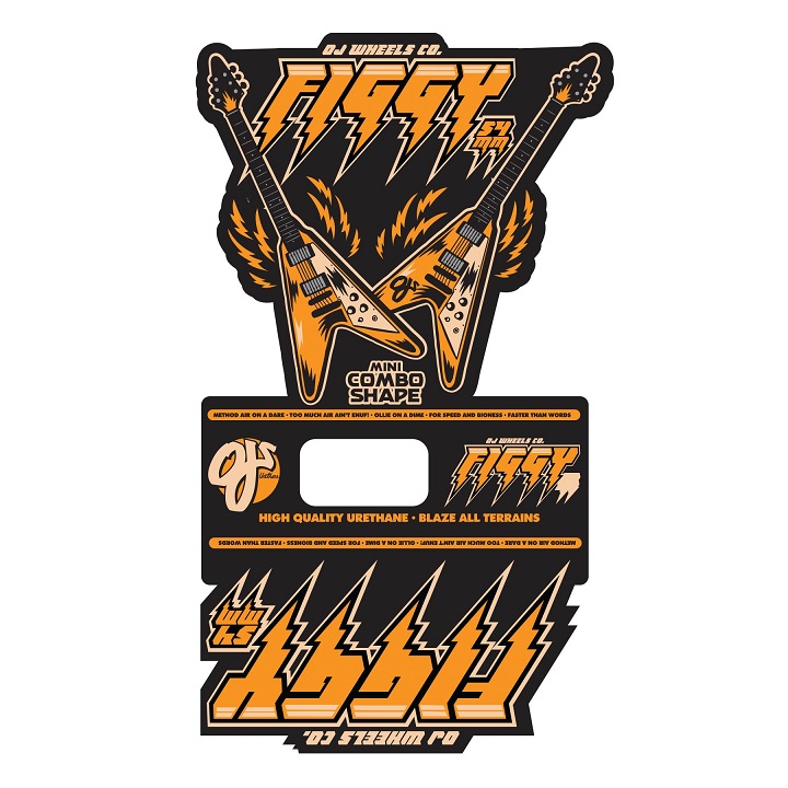 【OJ WHEELS】硬輪偏軟 54MM / 99A - FIGGY FLYING V MINI COMBOS BLACK_3