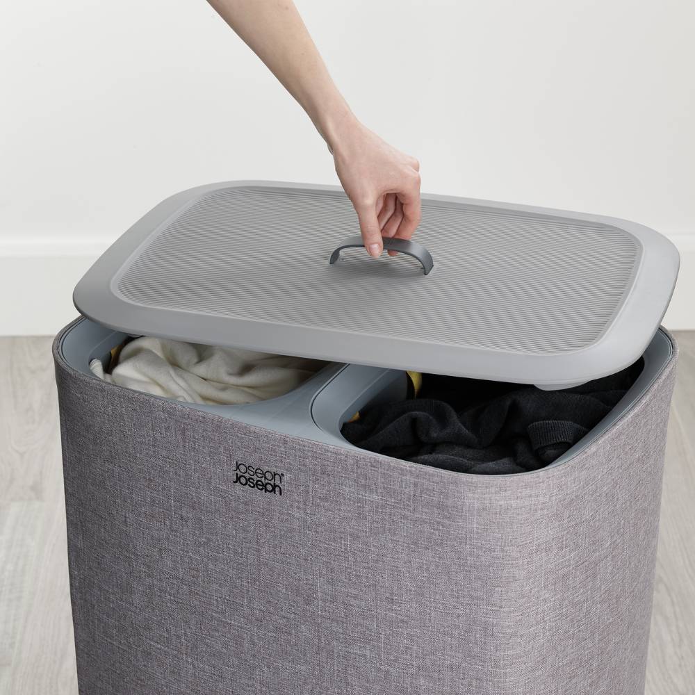 Joseph Joseph Tota 90L 分類洗衣籃(雙格) -灰_2